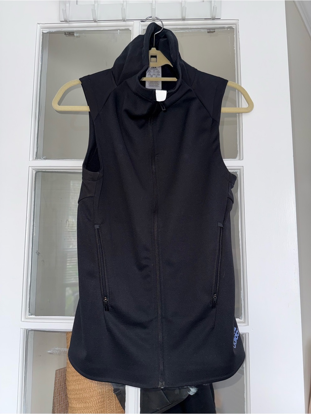 adidas Black Sleeveless Zip-Up Active Vest